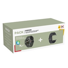Pack Galaxy Watch Ultra 2 Argent Titane + Bracelet Noir