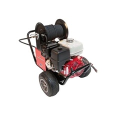 DIMACO Nettoyeur haute pression thermique 240 bar 1100 l/h avec enrouleur acier - Moteur Honda 13 CV - TIE18240HE