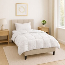 Matelas ViscoPlus Mousse 26cm Ferme 90x190cm + Oreiller(s) + Couette