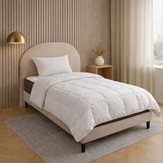 Ensemble Matelas Zen Mousse haute densité Ferme 20 cm 90x190 cm + Oreiller(s) + Couette