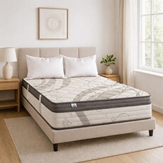 Ensemble Matelas ViscoPlus Mousse Haute Densité Ferme Réversible 140x200 cm 26cm + Oreiller(s)