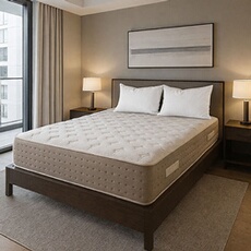 Matelas Dreamlux - Ressorts Ensachés, Mousse Haute Densité, Réversible, 27cm, 140x190cm avec oreiller(s)
