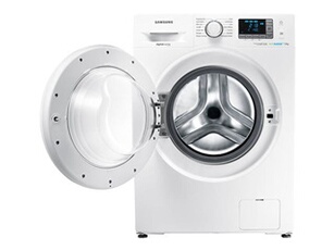 WW80J5555DA - Machine à laver - largeur : 60 cm - profondeur : 55 cm - hauteur : 85 cm - chargement frontal - 8 kg - 1400 tours/min - blanc