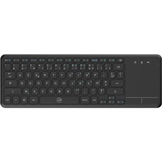 - Clavier - for Smart TV - avec pavé tactile - sans fil - 2.4 GHz - AZERTY - Français - commutateur : interrupteurs en ciseaux - noir - boîte