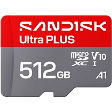 Carte UHS I microSDXC SANDISK Ultra PLUS jusqu''a 200 Mo/ en lecture video Full HD V10 U1 C10 A1