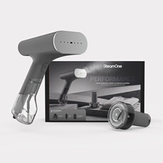 Fer et centrale vapeur Défroisseur Steamone Coffret defroisseur portatif SteamOne Simon XL V2 gris et rasoir anti-peluche RP20 gris