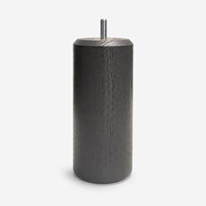Jeu de 4 pieds CYLINDRIQUE o : 70 mm - hauteur : 150 mm - vis de 8 mm - en Caisse Carton CC avec etiquette - coloris LAQUE GRIS ANTHRACITE