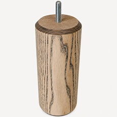 Jeu de 4 pieds LOUNGE o : 65 mm - hauteur : 170 mm - vis de 8 mm - en Caisse Carton CC avec etiquette - coloris NATUREL VEINAGE NOIR