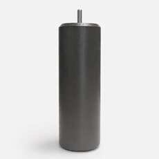 Jeu de 4 pieds CYLINDRIQUE o : 70 mm - hauteur : 200 mm - vis de 8 mm - en Caisse Carton CC avec etiquette - coloris LAQUE GRIS ANTHRACITE