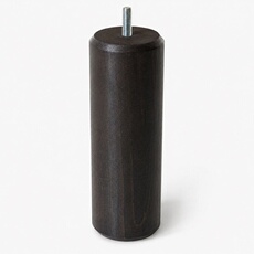 Jeu de 4 pieds CYLINDRIQUE o : 70 mm - hauteur : 150 mm - vis de 8 mm - en Caisse Carton CC avec etiquette - coloris CHENE GRISE