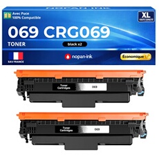 Pack de 2 Toners compatible Canon 069 CRG-069 Noir 2 x 7500 pages