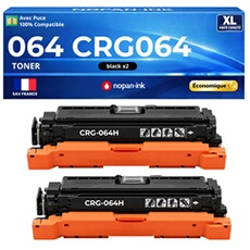 Toner compatible Canon 064 CRG-064 - Pack 2 - Noir - 13000 pages