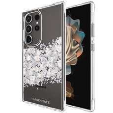 Coque pour Galaxy S24 Ultra Décoré de Nacre Modèle Karat Elégant Antichoc Transparent