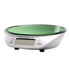 Balance de Cuisine 5 Kg avec Bol Intégré pour Pâtisserie et Ingrédients Blanc