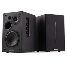 Audizio Enceintes HiFi Bibliothèque KS01B - 120W - BT Sans Fil - Noir
