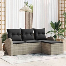 Salon de jardin modulable GENERIQUE gris rotin 4 personnes 62 x 55 x 69 cm 3 pieces