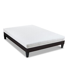 - Ensemble EGIO 140x200 cm - Matelas Latex Like + Sommier Bois