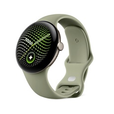Pixel Watch 5 45 mm Bluetooth Doré avec bracelet sport caoutchouc