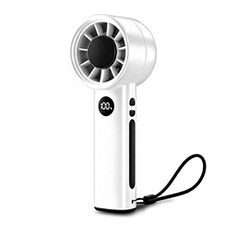 Ventilateur portable rechargeable avec affichage numérique RPF10UF Blanc