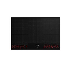 - Table de cuisson Plaque à induction 4, HII88810NTI, NOIR, L:80cm, H:5.2cm, P:51cm, Classe énergétique :
