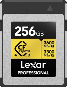 CARTE LEXAR CFEXPRESS GOLD TYPE B - vue 3