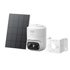 connectée C36 extérieure Blanc avec panneau solaire