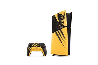 Pack Console PS5 Slim Edition numérique Jaune combat Edition limitée Marvel's Wolverine + Manette sans fil Sony DualSense Jaune combat Edition