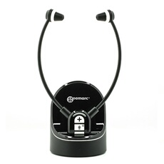 Pack de 2 Casques TV Stéthoscopiques sans Fil Amplifiés 125dB Noir