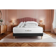 Matelas mousse 140x190 cm accueil enveloppant soutien ferme epaisseur 30 cm 7 zones housse de matelas oreiller(s)