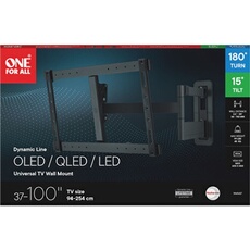 Support Mural TV Dynamic WM5657 Orientable a 180 et Inclinable a 15. Pour TV 37100'''' 94254cm . VESA 600max. A 66762mm du mur. Pour TV max 45kgs. Compatible Curved TV et OLED TV. Niveau a bulle. - vue 3