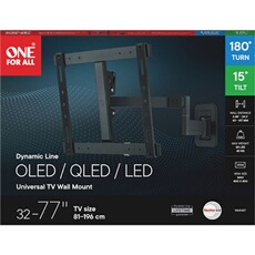 Support Mural TV Dynamic WM5457 Orientable a 180 et Inclinable a 15. Pour TV 3277'''' 81196cm . VESA 400max. A 63617mm du mur. Pour TV max 40kgs. Compatible Curved TV et OLED TV. Niveau a bulle. - vue 2
