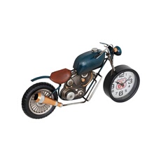 Créateur d'intérieur - Objet Déco Moto Avec Horloge "Neils" 43cm Vert