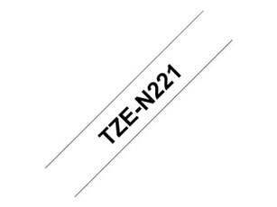 TZe-N221 - Noir sur blanc - Rouleau (0,9 cm x 8 m) 1 cassette(s) bande non plastifiée - pour Brother PT-D600, H110; P-Touch GL-H105, PT-1005, 1010,