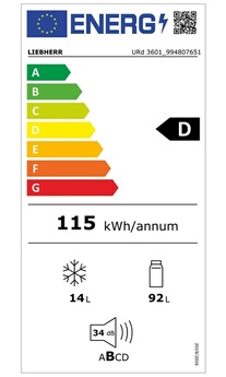 Réfrigérateur 1 porte Liebherr URd 3601-20 Blanc