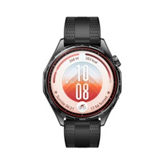 Watch GT 7 46 mm Bluetooth acier inoxydable Noir avec bracelet en fluoroélastomère Noir