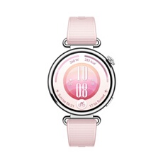Watch GT 7 41 mm Bluetooth acier inoxydable avec bracelet en fluoroélastomère Rose
