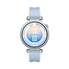 Watch GT 7 41 mm Bluetooth acier inoxydable avec bracelet en fluoroélastomère Bleu et Blanc