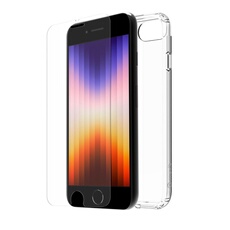 Coque et étui téléphone mobile Wefix Pack souple Blanc pour iPhone SE iPhone 8/7 iPhone 6 iPhone 6S + verre trempé