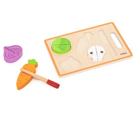 Jouet d'imitation Viga Légumes à découper en bois - Orange