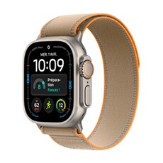 Watch Ultra 4 GPS + Cellular 49 mm Boîtier en titane Naturel avec Boucle Trail Sable - M/L