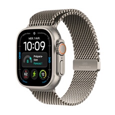 Watch Ultra 4 GPS + Cellular 49 mm Boîtier en titane Naturel avec Boucle milanaise en titane Naturel - M