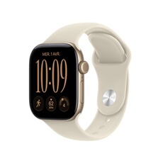 Watch Series 12 GPS + Cellular 42 mm Boîtier en aluminium Or clair avec Bracelet Sport Sable - S/M