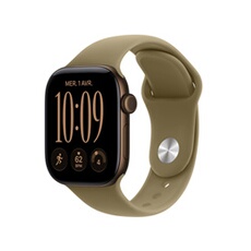 Watch Series 12 GPS 46 mm Boîtier en aluminium Bronze foncé avec Bracelet Sport Olive - S/M
