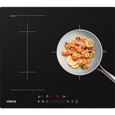 Table de cuisson 3 foyers 6600W 9 niveaux de puissance fonction Booster encastrable zone flex 59*52cm