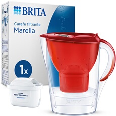 Carafe filtrante Marella rouge (2,4L) inclus 1 cartouche filtrante MAXTRA PRO All-in-1