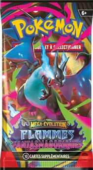 Carte à collectionner Pokémon Méga-Evolution Flammes Fantasmagoriques Booster Modèle aléatoire