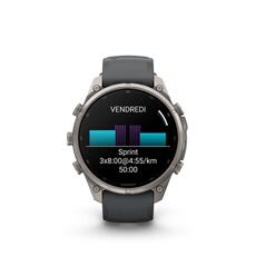 Fenix 9 Pro 47 mm Argent avec bracelet Noir