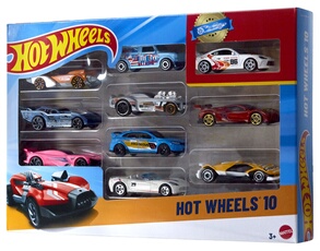 Coffret de 10 voitures Hot wheels Modèle aléatoire