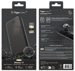 TIGER GLASS PRO PACK VERRE TREMPE + CAMERA RING IPHONE - vue 2