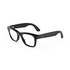 Lunettes connectées IA Meta Ray-Ban (Gen 3) Wayfarer Noir mat Verres transparents